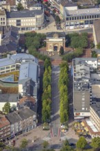 Aerial view, Berliner Tor on Berliner-Tor-Platz and Wilhelmstraße in Wesel, Lower Rhine, North