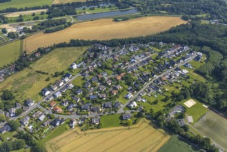 Aerial view, building land, new housing estate between Ruhrstraße and Höhenweg, housing estate