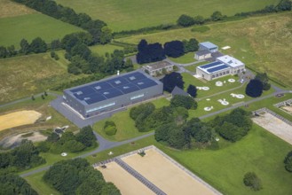 Aerial photo, Wasserwerke Westfalen GmbH, Echthausen, Wickede, Sauerland, North Rhine-Westphalia,
