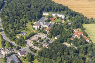 Aerial view, retirement home St. Raphäl, district Nachtigall, Wickede, Sauerland, North