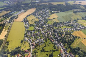 Aerial view, aerial view Echthausen, Wickede, Sauerland, North Rhine-Westphalia, Germany, DE,