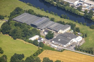 Aerial view, company premises Bongard Machines GmbH and Voß & Eiffert GmbH wire processing,