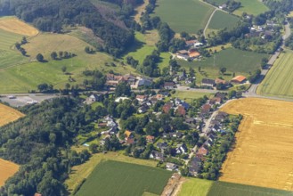 Aerial view, local view Wimbern, Wickede, Sauerland, North Rhine-Westphalia, Germany, DE, Europe,