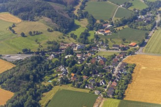 Aerial view, local view Wimbern, Wickede, Sauerland, North Rhine-Westphalia, Germany, DE, Europe,