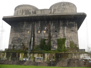 Today energy bunker, Flak Tower VI in Wilhelmsburg, Hamburg, Germany