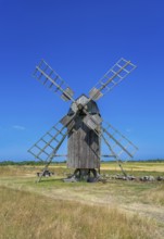 The mills of Lerkaka, historical windmill, trestle windmill, Lerkaka, Öland, Sweden