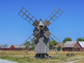 The mills of Lerkaka, historical windmill, trestle windmill, Lerkaka, Öland, Sweden