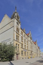 Historical Labour Court, Justice Centre, Inscription, Courthouse, Magdeburg, Saxony-Anhalt, Germany