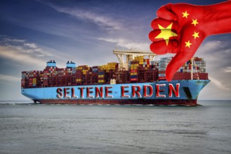 Symbolic image, China, export of rare earths, Germany, EU, European Union, Port of Hamburg, Port