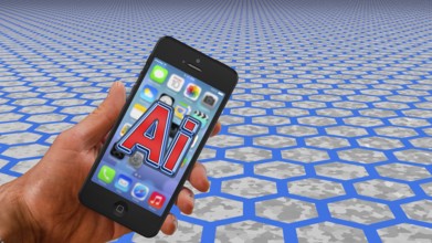 Symbol photo, new smartphone generation, AI, AI as an information aid, ChatGBT, OpenAI, chatbot,