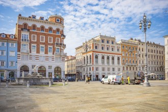 Piazza del Ponterosso in Trieste, Friuli-Venezia Giulia, Italy