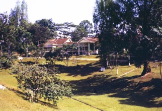 British colonial architecture of The Rest House building, Kuala Pilah, Negeri Sembilan, Malaya,