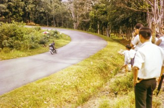 Motorcycle at motor racing event, Gap Hill Climb, Singapore Motor Club, Singapore, south east Asia