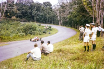Motor racing event, Gap Hill Climb, Singapore Motor Club, Singapore, south east Asia c 1963