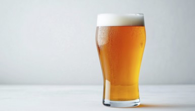 Refreshing Hazy New England Ipa Neipa Pale Ale Beer Poured Into A Full Glass On A White Background