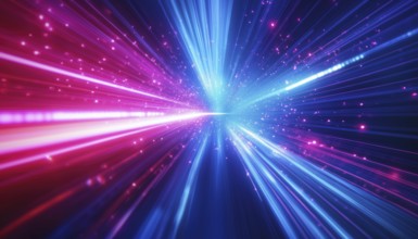 Futuristic Energy Technology Wallpaper: Abstract Science In Digital Image With Pattern, Neon Light,