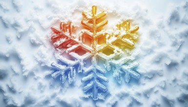 Temperature Protection Symbol: Sun Snowflake Sign For Weather Insulate Emblem With Thermal