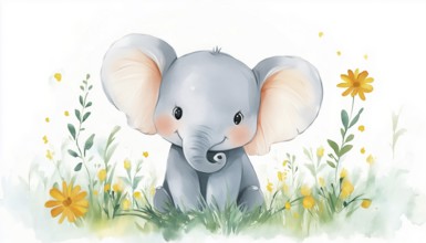 Adorable Baby Elephant Design For Baby Shower Invitations, Perfect For A Cute And Charming Theme.