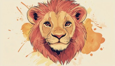 Adorable Lion Print: Perfect For T-Shirts, Home Decor, Posters, And Cards. Great For Printing On A