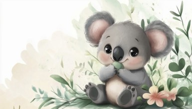 Adorable Koala Print For Baby Shower. Includes Image Of Baby Koala. Perfect For A Baby Shower Party