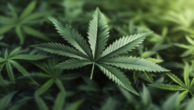 Medical Cannabis With Marijuana Hemp Leaf Symbol - Symbolize The Healing Potential Of Cannabis And
