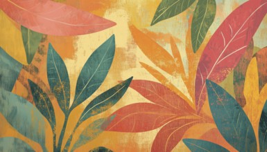 Abstract Plant Art: Botanical Wall Art With Floral And Foliage Elements, Perfect For Print, Cover,