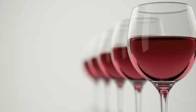 Continuous Flow Of Wine Glass: A Stream Of Wine Glass Pouring Into A Container To Create An