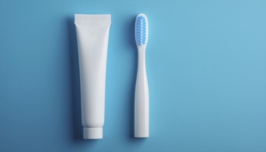 Promote Tooth And Gum Health With White Toothpaste Set: Toothbrush, Tube Of Paste, And Medical