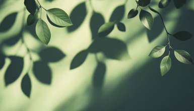 Realistic Overlay Effect Of Tree Leaves Shadows: A Decorative Element Perfect For Presentations And