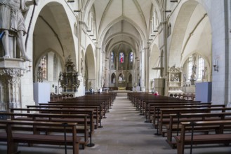 Interior view of St. Paul's Cathedral, Domplatz, Münster, North Rhine-Westphalia, Germany