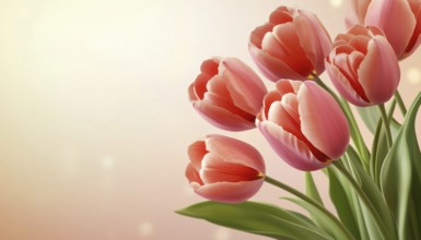 International Women'S Day Celebration On March 8th Featuring Lifelike Tulips For Posters,