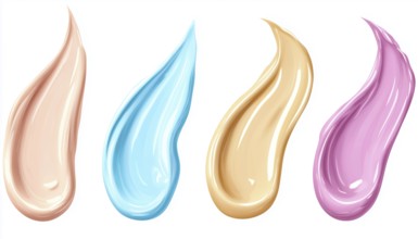 Comprehensive Collection Of Cosmetics Brushes And Creams: Beauty Skin Care Products Featuring