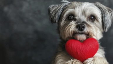 Adorable Canine With Small Heart Design For Valentine'S Day Celebration - Perfect Gift For Animal