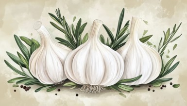 Hand Drawn Garlic: Perfect For Farmers Markets, Food Festivals, Menus, Cafes, Restaurants, Bars,