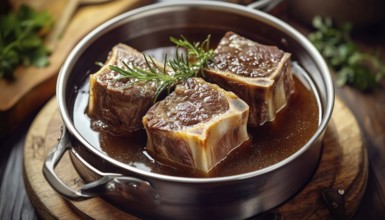 Homemade Beef Bone Broth: A Nutritious Source Of Collagen And Amino Acids For Protein Building,