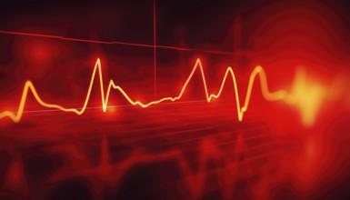 Red Heartbeat: A Symbol Of Life - The Electrocardiogram Sign - This Image Showcases The Red