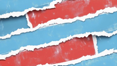 Festive Blue And Red Christmas Striped Paper Tape - Perfect For Holiday Decorations, Crafting, And