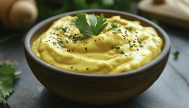 Delicious Mustard Sauce Served In A Bowl For An Extra Burst Of Flavor On Your Favorite Dishes.