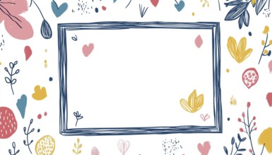 Funny Element For Kids Kindergarten School: Doodle Paint Quote Poster Frame In A Variety Of Full