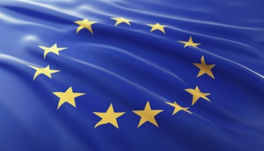 Eu Logo: European Union Flag Featuring Circular Stars. Showcase Your Support For The Eu With This