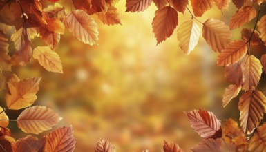 Thanksgiving And Autumn: A Beautiful Frame Of Autumn Leaves - Perfect For Embracing The Season'S