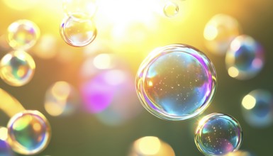 Shiny Bubbles: Sign Of Easy And Effective Cleaning With Shampoo Or Soap, AI generated