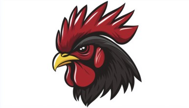 Mascot Logo Featuring A Rooster As The Main Symbol. This Catchy And Iconic Logo Design Highlights A