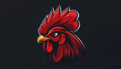 Logo Mascot Featuring A Rooster Head - A Design Showcasing The Head Of A Rooster Used As A Mascot