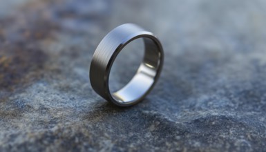 Stylish Titanium Men'S Wedding Ring - Durable And Modern Wedding Band For Him With A Sleek Finish