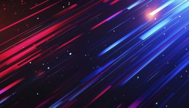 Modern Black Abstract Red And Blue Technology: A Fast And Elegant Futuristic Design With Glossy