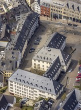 Aerial view, old town with town hall, Krämergasse and Kornmarkt, Siegen-Kernband, Siegen,