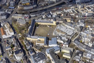Aerial view, Lower Castle with the University of Siegen, Campus Lower Castle, Siegen-Kernband,