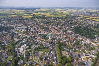Aerial view, view of Werl, Soester Börde, North Rhine-Westphalia, Germany, place of worship, city,