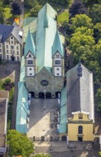 Aerial view, pilgrimage basilica of the Visitation of the Virgin Mary, Werl, Soester Börde, North